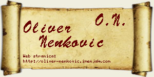 Oliver Nenković vizit kartica